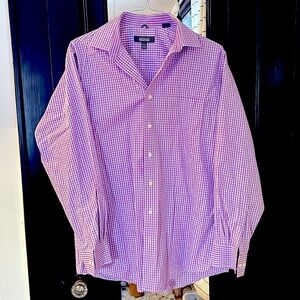 EUC Pastel Purple Gingham Dress Shirt